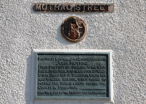 Plaque, Muthag Street Selkirk