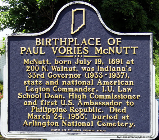 Birthplace of Paul Vories McNutt