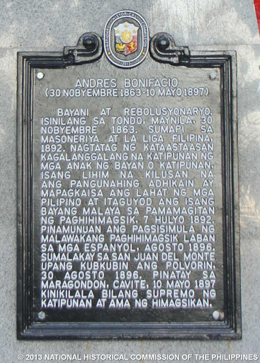 Andres Bonifacio historical marker