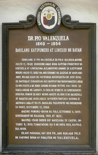 Dr. Pio Valenzuela historical marker