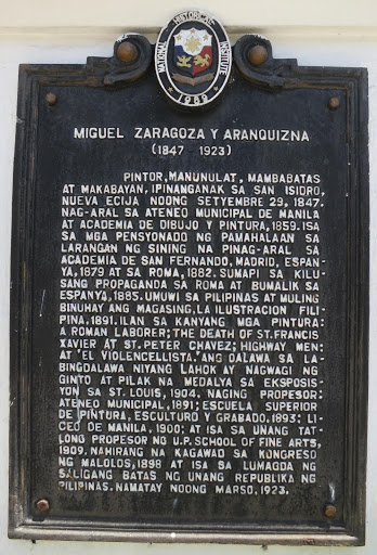 Miguel Zaragoza y Aranquizna historical marker