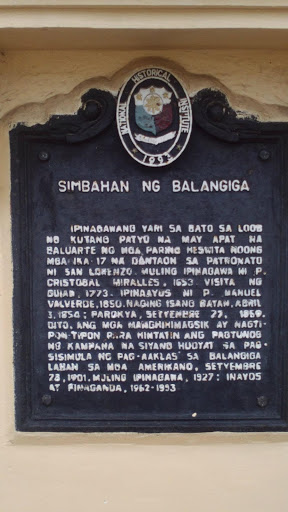 Church of Balangiga historical marker