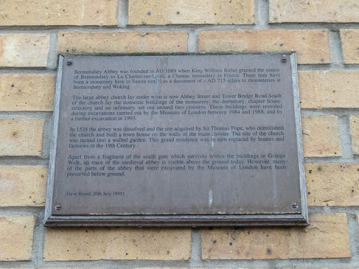 Plaque, Abbey Street, London SE1