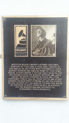 Woody Guthrie Square Plaque