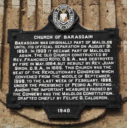 Church of Barasoain historical marker