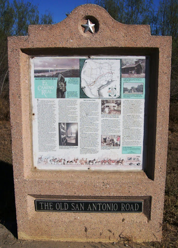 El Camino Real historical marker in the town of Catarina, Texas