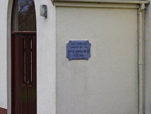 Plaque on porch of St. Joseph's Church, Kilclaren