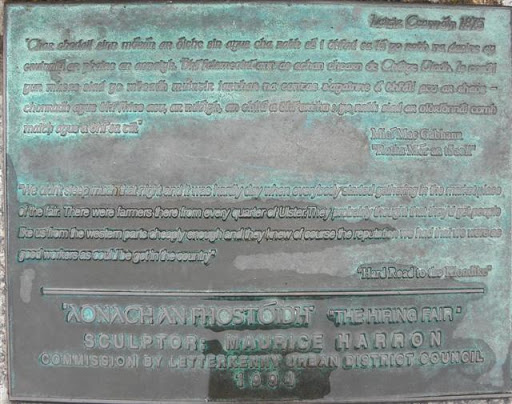 Plaque, "The Hiring Fair"