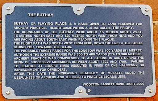 The Buthay plaque, Royal Wootton Bassett