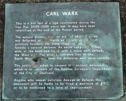 Carl Wark information plaque