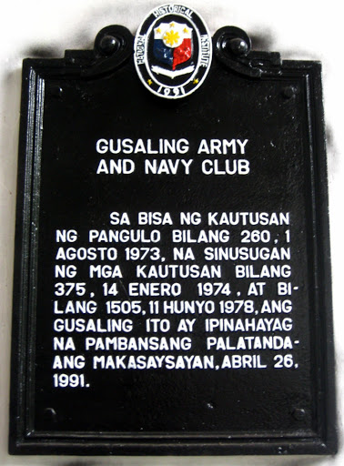 Army and Navy Club Building historical marker
