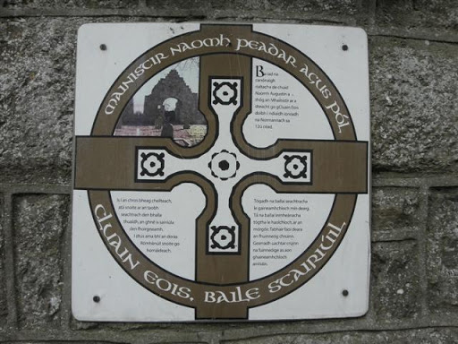 Plaque, St Peter and St Paul's Abbey, Clones (1)