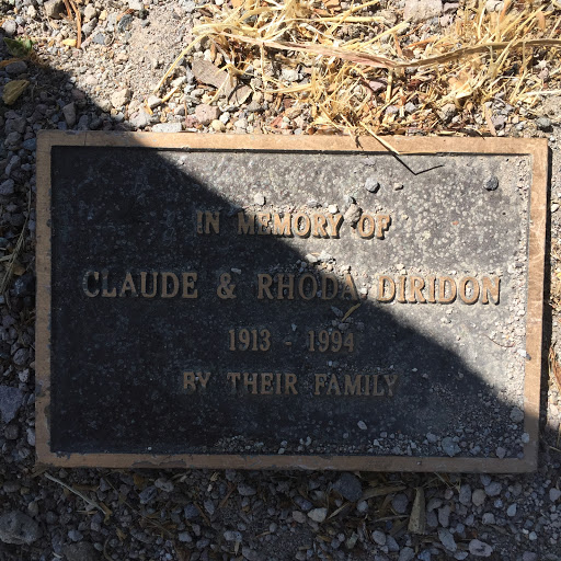 In Memory of Claude & Rhoda Diridon 1913 - 1994 By Their Family