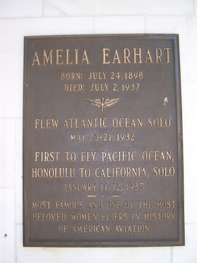 Amelia Earhart Memorial Plaque - Portal of the Folded Wing