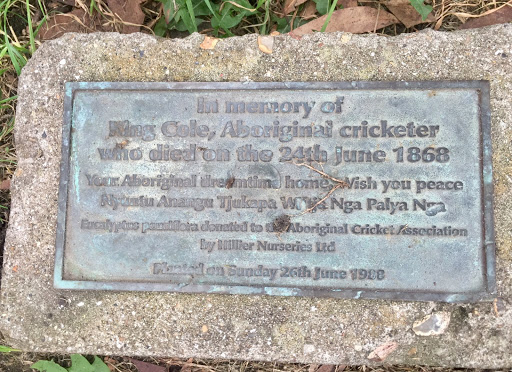 In Memory of King Cole, Aboriginal cricketer