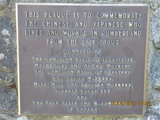 Plaque to Japanese and Chinese Workers