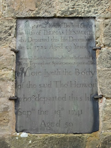 Eighteenth century plaque - Packington Church