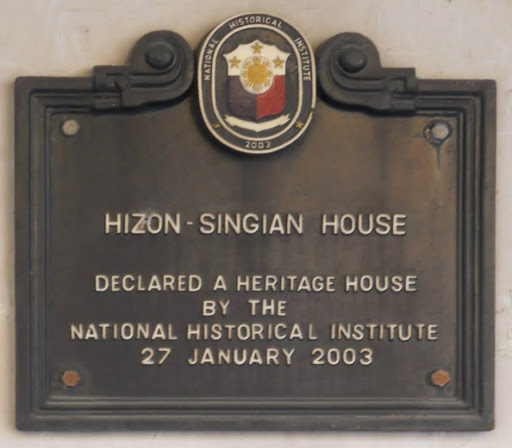 Hizon-Singian House historical marker