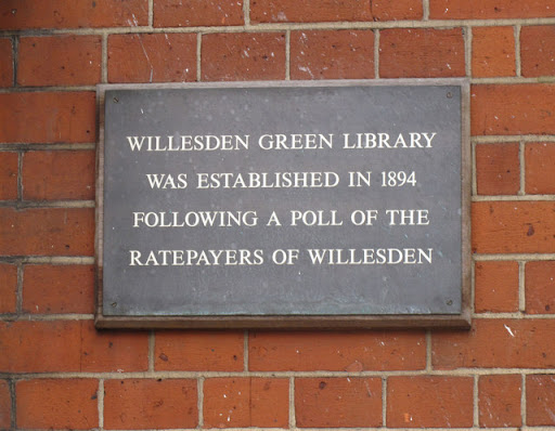 Plaque on Willesden Green Old Library