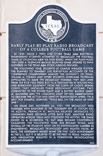 Early Play-By-Play Radio Broadcast of a College Football Game