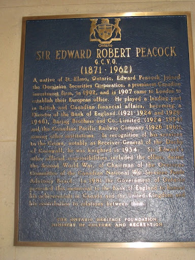 Sir Edward Robert Peacock G.C.V.O. (1871-1962)