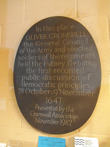 St Mary's church, Putney - plaque