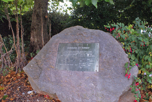 Plaque in Hollicombe Park