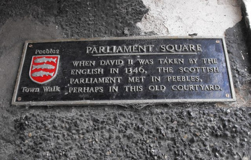 Plaque at Peebles