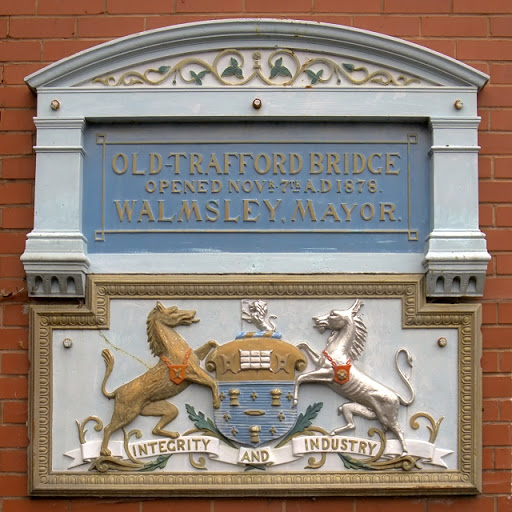 Old Trafford Bridge Plaque