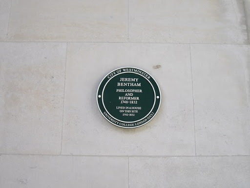 Commemorative Plaque to Jeremy Bentham
