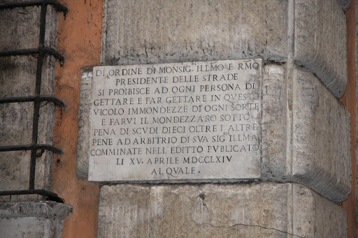 18th Century Do Not Litter Sign