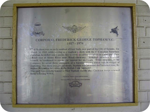 Corporal Frederick George Topham V.C. 1917-1974 (wall)
