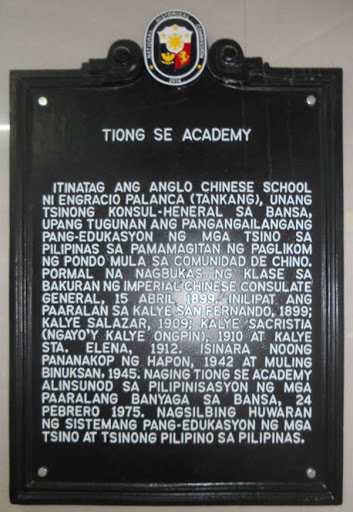 Tiong Se Academy historical marker
