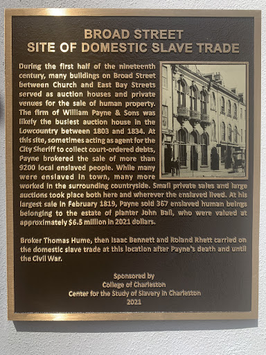 Broad Street Site of Domestic Slave Trade