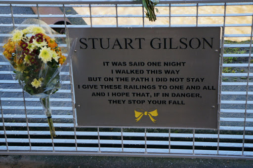 A plaque to Stuart Gilson