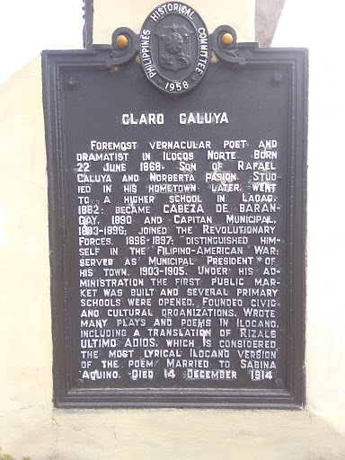 Claro Caluya historical marker