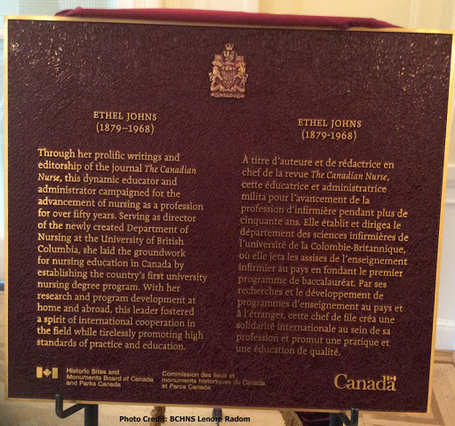Ethel Johns Plaque