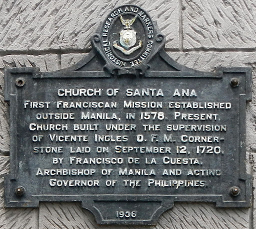 Church of Santa Ana historical marker