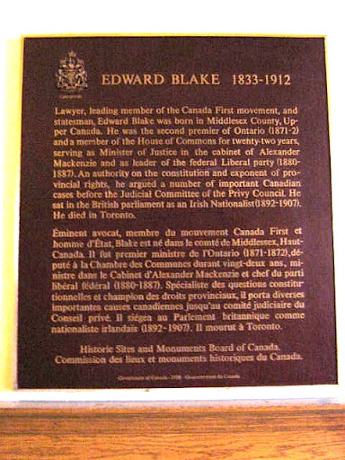 Edward Blake 1833-1912