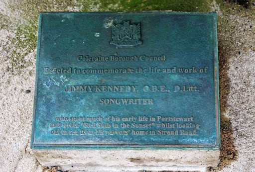 The Fishing Boat sculpture (4) - plaque, Harbour Road, Portstewart