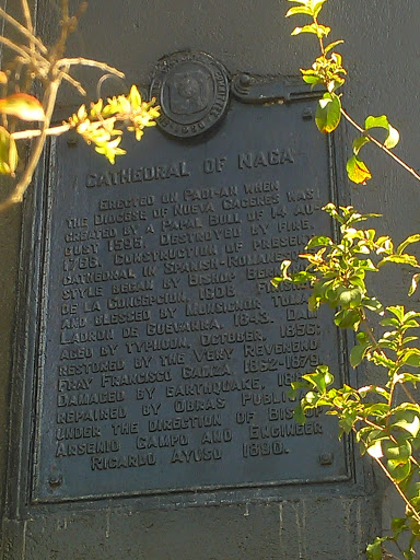 Cathedral of Naga historical marker