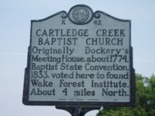 CARTLEDGE CREEK BAPTIST CHURCH