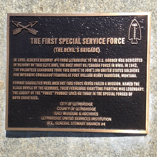 The First Special Services Force (The Devil's Brigade) Highway Dedication Plaque