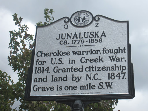 Junaluska Sign in Downtown Robbinsville
