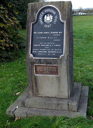 Plaque from a former bridge across the River Tawe in Swansea