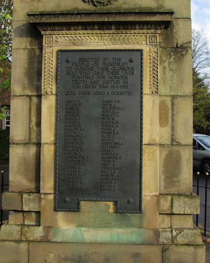 Wordsley War Memorial (2) - plaque, High Street, Wordsley, Stourbridge