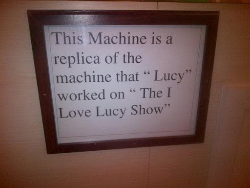 This Machine is a replicate of the machine that "Lucy" worked on "The I Love Lucy Show"