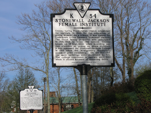 Marker: Stonewall Jackson Female Institute (K 54)