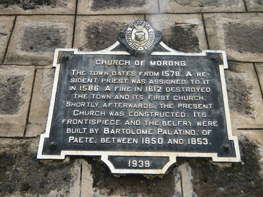 Church of Morong historical marker