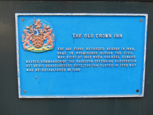 A plaque at the Old Crown public house